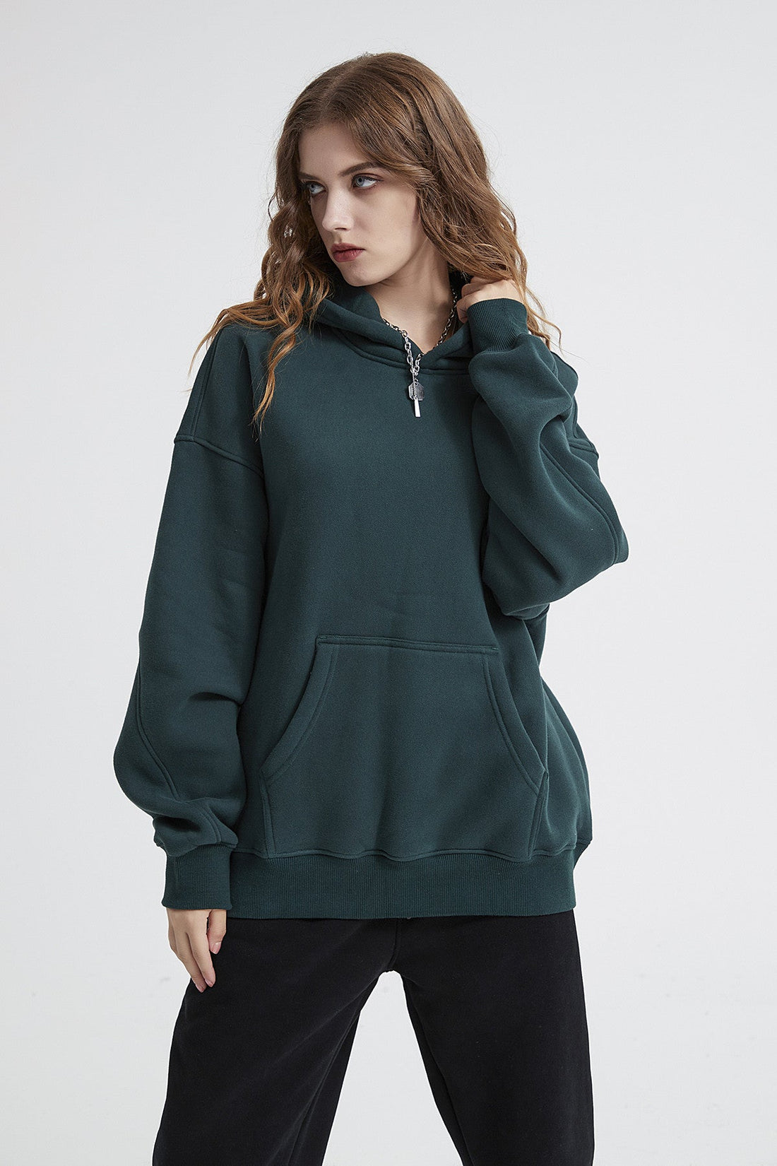 Solid Color Basic Women Hoodie