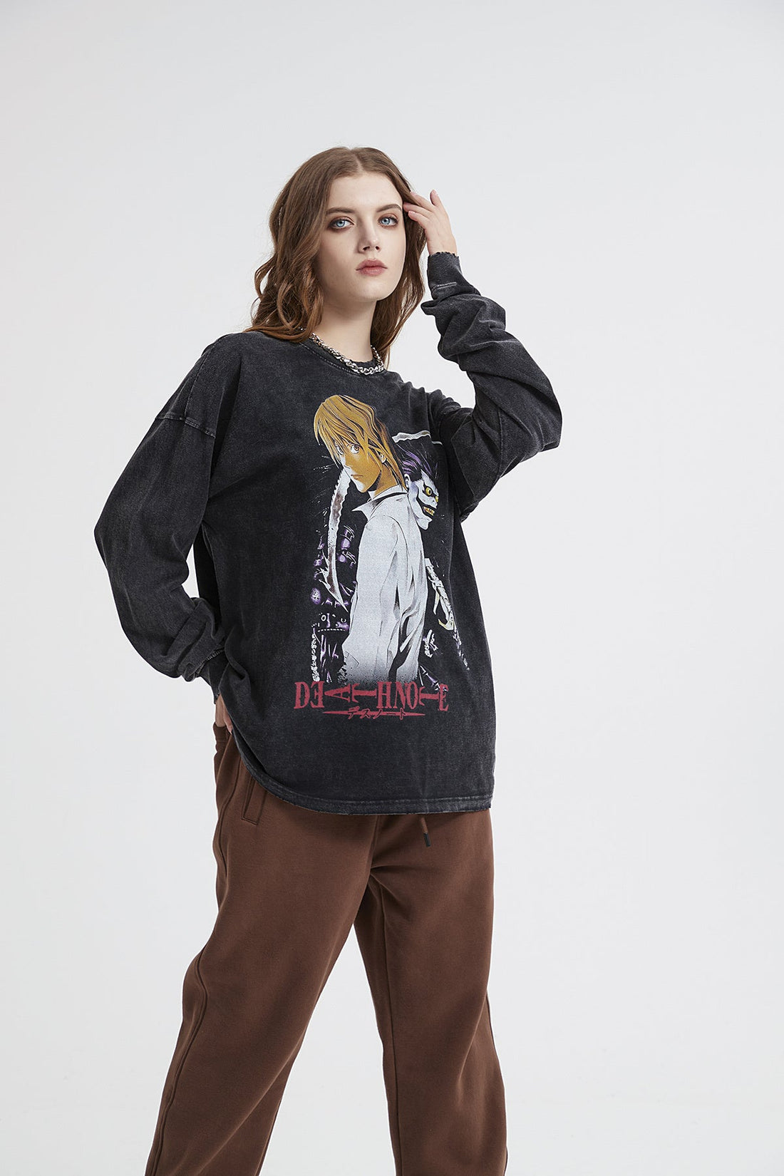 Death Note Print Women Long Sleeve T-Shirt