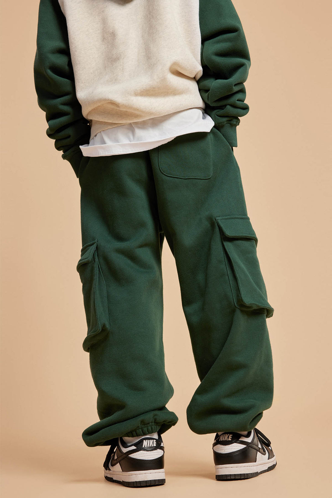 365G Fleece Solid Color Pocket Sweatpants