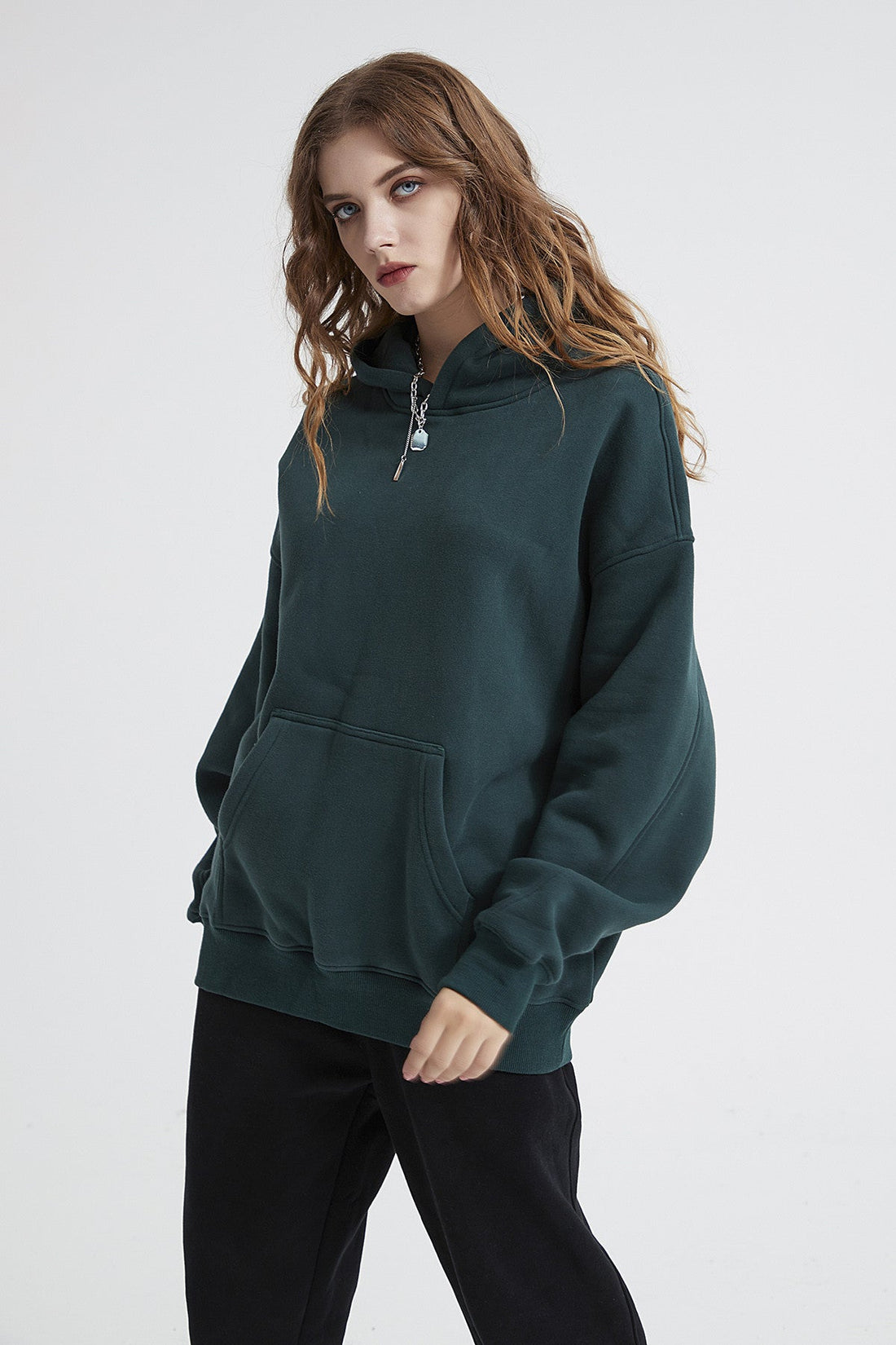 Solid Color Basic Women Hoodie