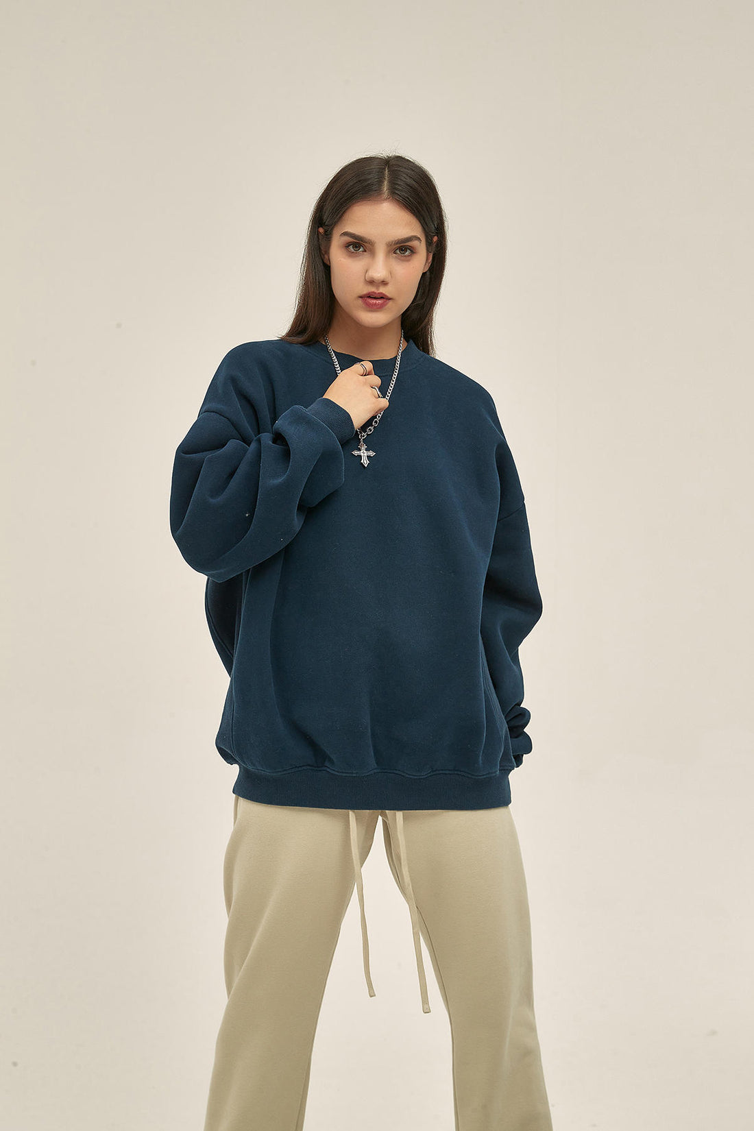 360G Loose Fleece Women Sweatshirt